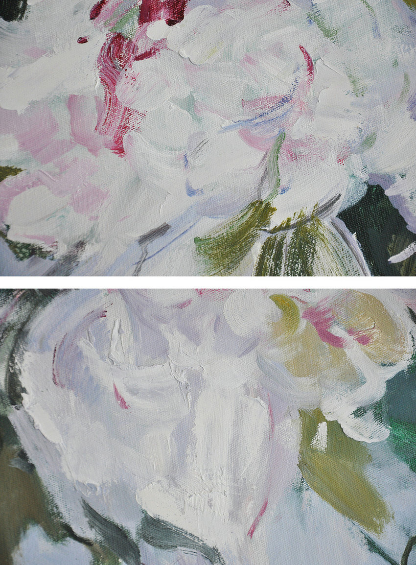 Abstract Flower Oil Painting Large Size Modern Wall Art #ABS0A9
